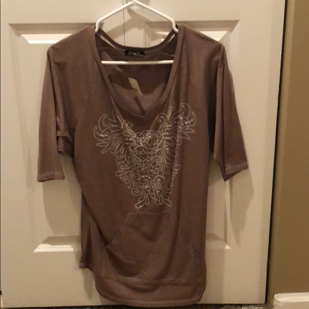 Cotty On 3/4 length bling top